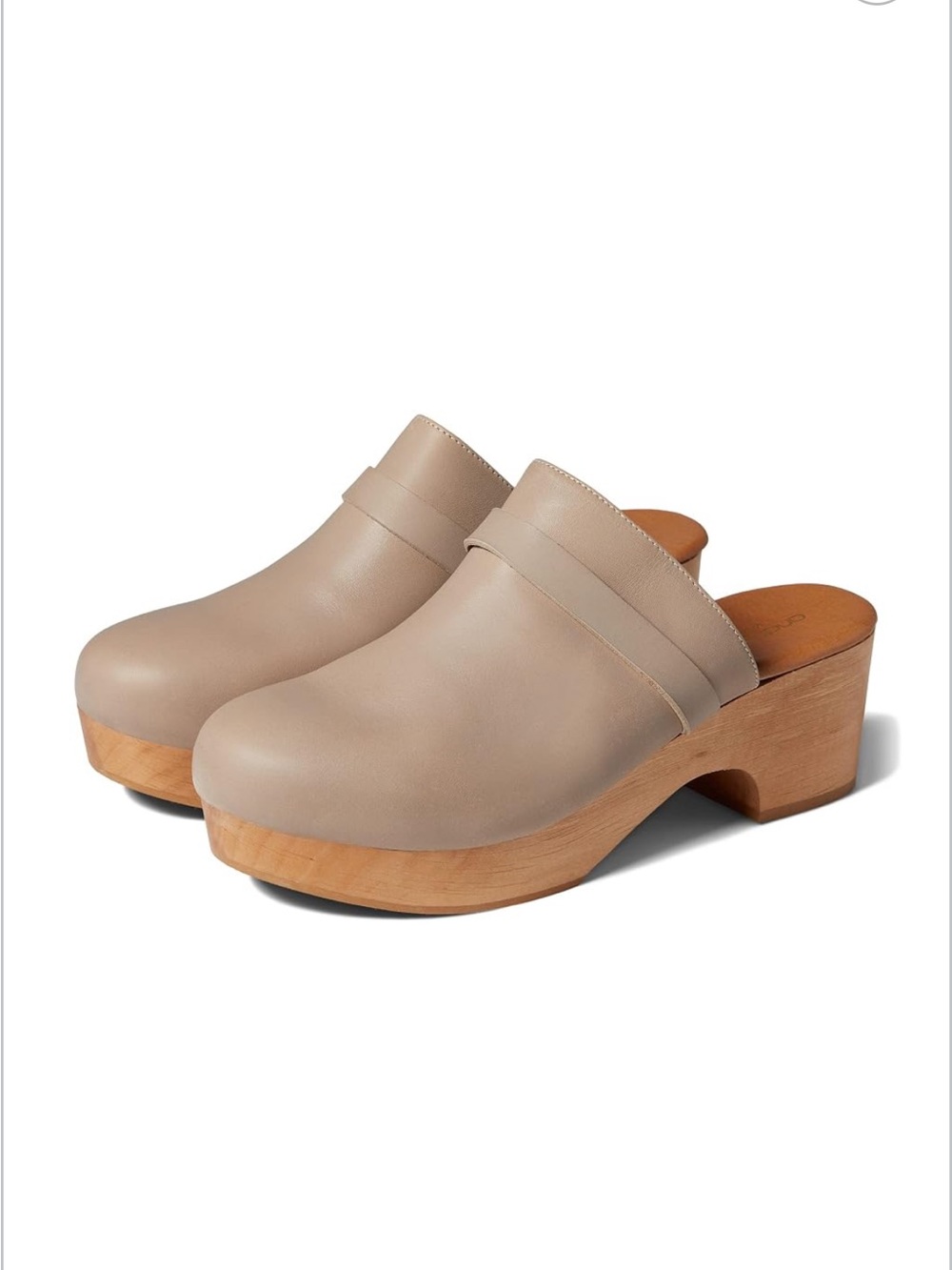 NWOT Andre Assous Sofi Leather Clogs Ash Size 8